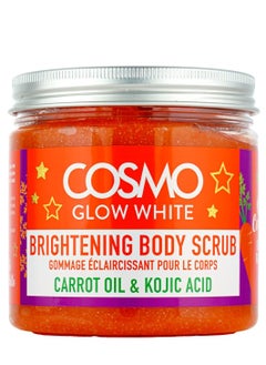 COSMO Cosmo Glow White Brightening Body Scrub 475ml, Carrot Oil & Kojic Acid, Gently Exfoliates the Skin, Making Skin Feels Softer, Smoother, More Supple, For Unisex  - Image 1