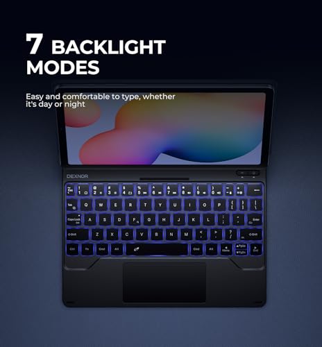 Dexnor Keyboard Case for Samsung Galaxy Tab S6 Lite 10.4 Inch Case with Keyboard Magnetic Floating Cantilever Stand Multi-Touch Trackpad Wireless Backlit S Pen Holder for Tab S6 Lite 2024/2022/2020 - Image 4