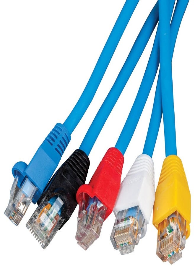 Klein Tools VDV824-650 CAT6 /CAT5e Data Ethernet Network RJ45 Terminated Strain Relief Boots, Latch Protection, Color Coded 100-Pack - Image 5