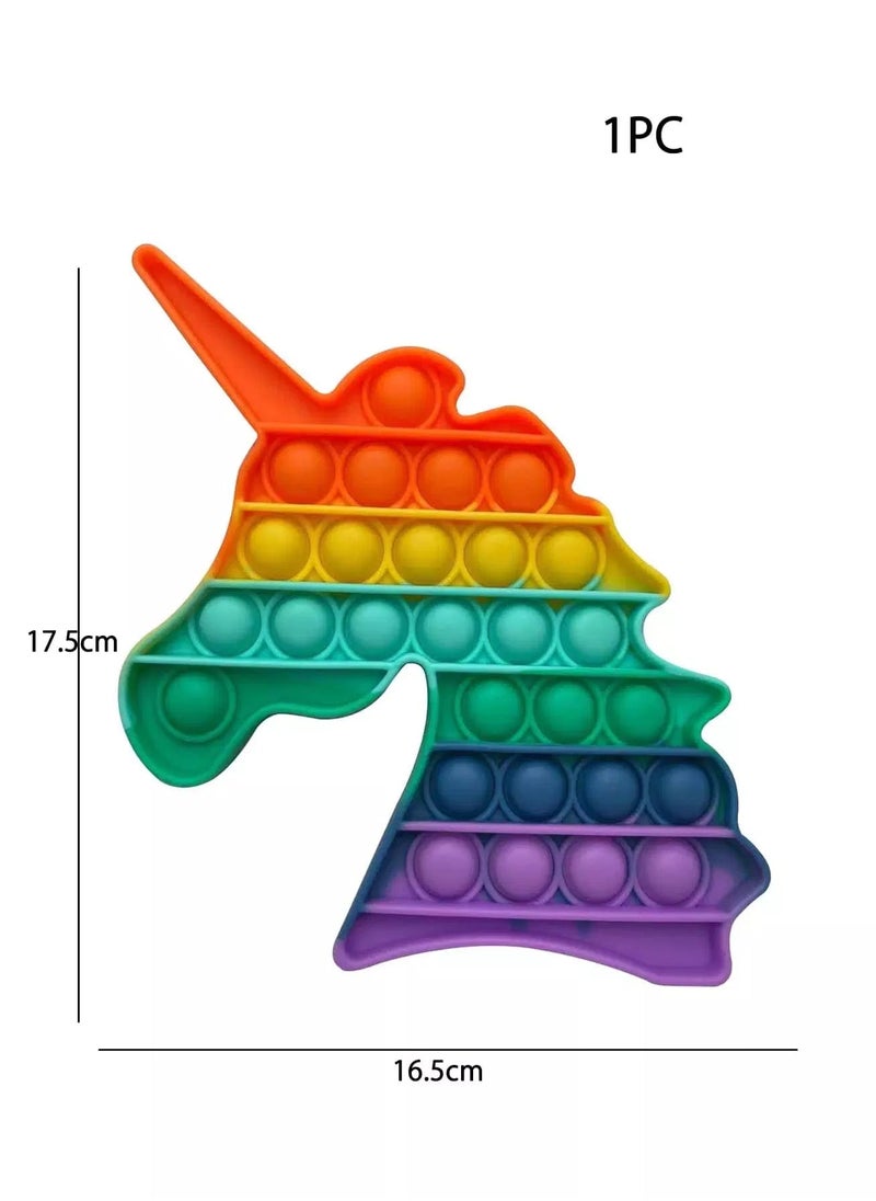 Generic 1pc Unicorn Shaped Push Bubble Toy  - Image 2