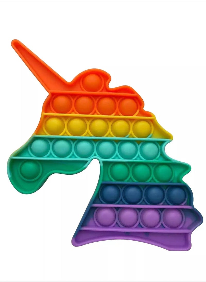 Generic 1pc Unicorn Shaped Push Bubble Toy  - Image 1