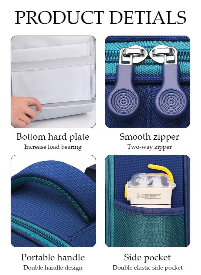 lebonaer Kids School Backpack Large Capacity School Bag Toddler Waterproof Lightweight Kids Backpack with Ergonomic Design, Adjustable Padded Straps Book Bag with Back Reflective Strip for Kids Grades 1-6（pendant is in the bag） - Image 2