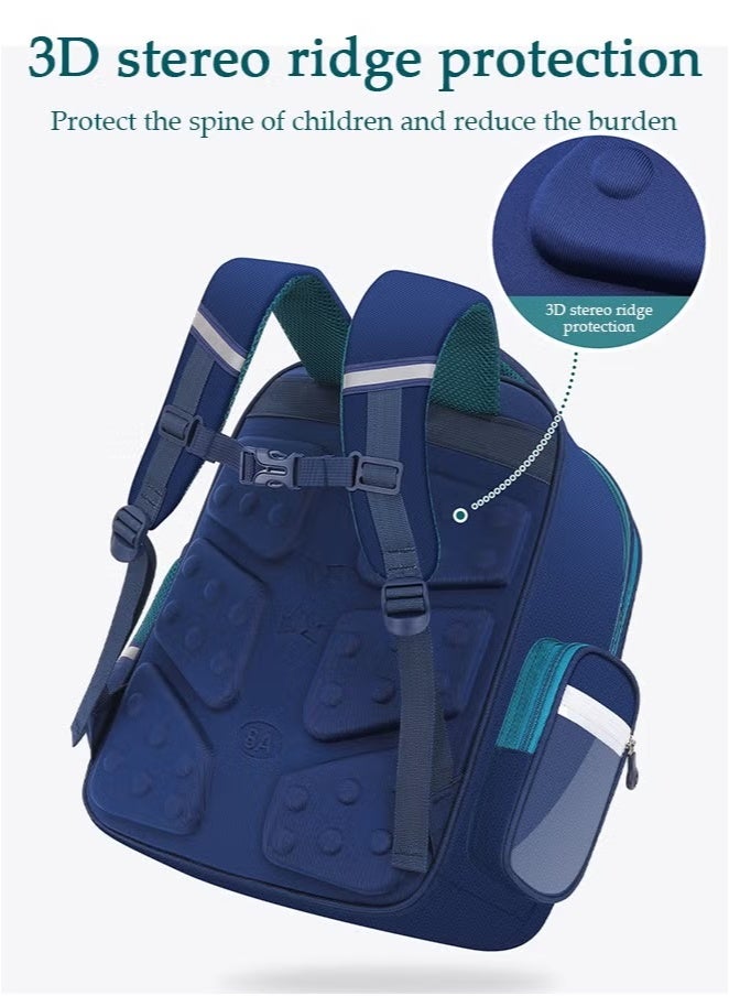 lebonaer Kids School Backpack Large Capacity School Bag Toddler Waterproof Lightweight Kids Backpack with Ergonomic Design, Adjustable Padded Straps Book Bag with Back Reflective Strip for Kids Grades 1-6（pendant is in the bag） - Image 4