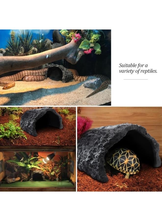 Generic Reptile Hides and Caves Resin Rock Terrarium Hideaway Spot for Bearded Dragon Snakes Tortoise Aquarium  - Image 2
