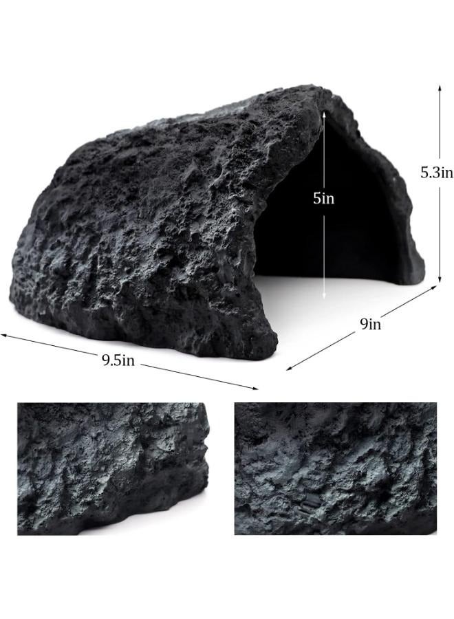 Generic Reptile Hides and Caves Resin Rock Terrarium Hideaway Spot for Bearded Dragon Snakes Tortoise Aquarium  - Image 3