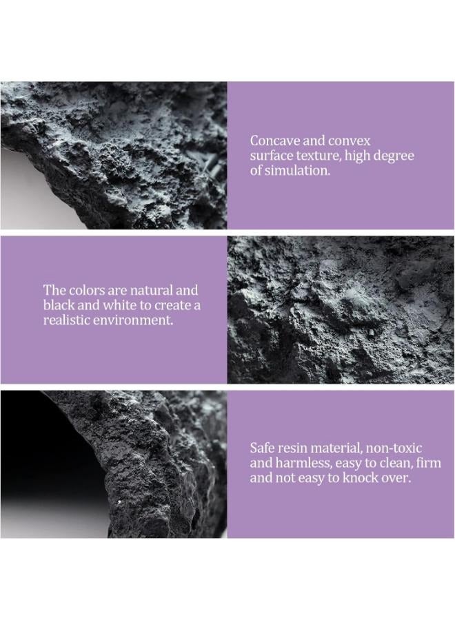 Generic Reptile Hides and Caves Resin Rock Terrarium Hideaway Spot for Bearded Dragon Snakes Tortoise Aquarium  - Image 5