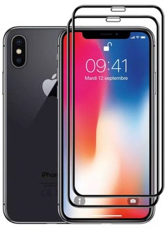 2 Pack Tempered Glass Screen Protector 5D Designed For iPhone X Full Screen Coverage And Bubble Free