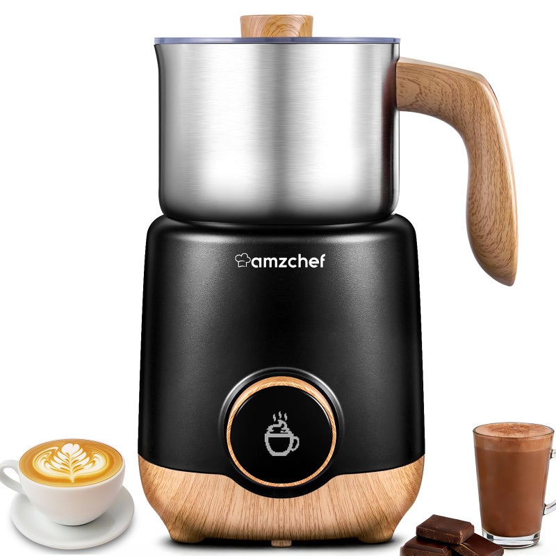 Amzchef 8-In-1 Milk Frother And Steamer 21 Oz  550 Watts Split Stainless Steel Automatic Steamer  Milk'S Warmer For Latte  Cappuccino  Hot Chocolate  Hot And Cold Froth  Heated Milk  Baby Food Silver - Image 1