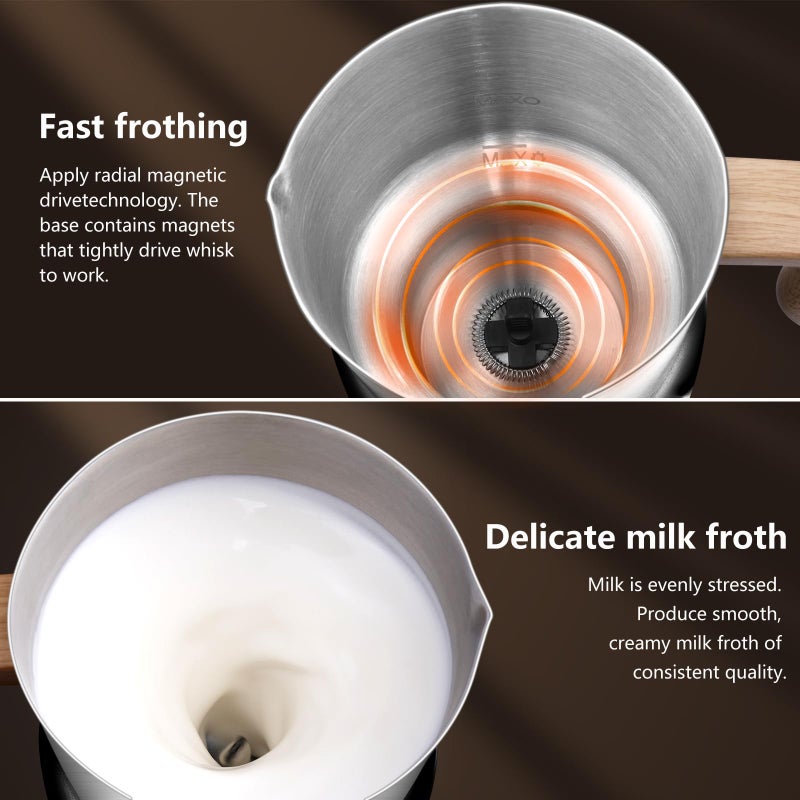 Amzchef 8-In-1 Milk Frother And Steamer 21 Oz  550 Watts Split Stainless Steel Automatic Steamer  Milk'S Warmer For Latte  Cappuccino  Hot Chocolate  Hot And Cold Froth  Heated Milk  Baby Food Silver - Image 5