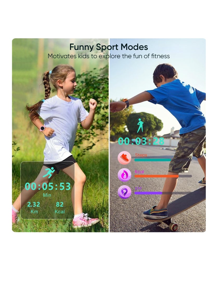 Captaintech Kids Smart Watch Waterproof Kids Fitness Tracker Watch  with 26 Sports Modes Pedometer Heart Rate Monitor Alarm Clock Sleep Tracking Great Gifts for Children - Image 3