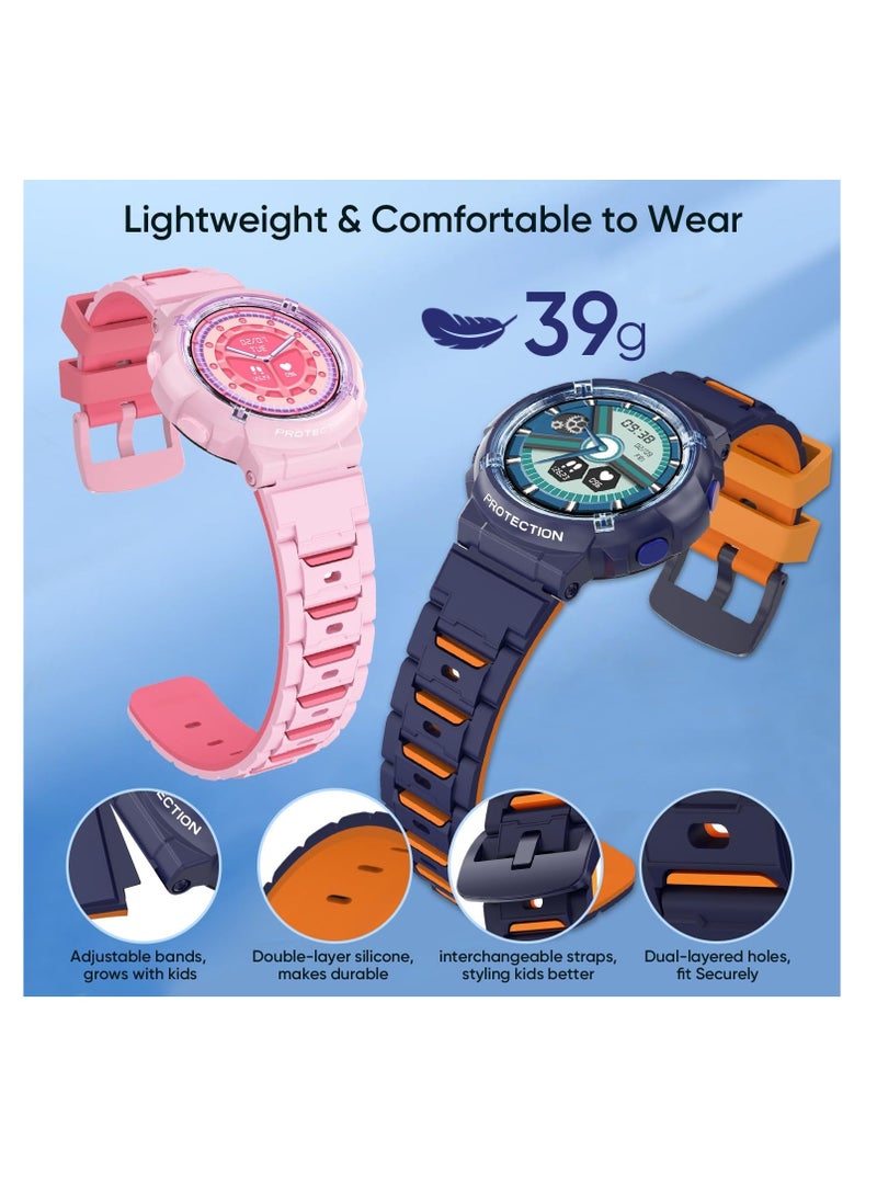 Captaintech Kids Smart Watch Waterproof Kids Fitness Tracker Watch  with 26 Sports Modes Pedometer Heart Rate Monitor Alarm Clock Sleep Tracking Great Gifts for Children - Image 5