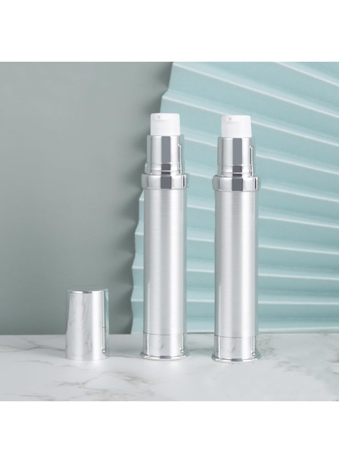 ECVV 4pcs Empty Airless Pump Bottle Travel Cosmetic Cream Pump Bottle Travel Lotion Container Refillable Skincare Containers for Lotion Cream and More 15ml - Image 2