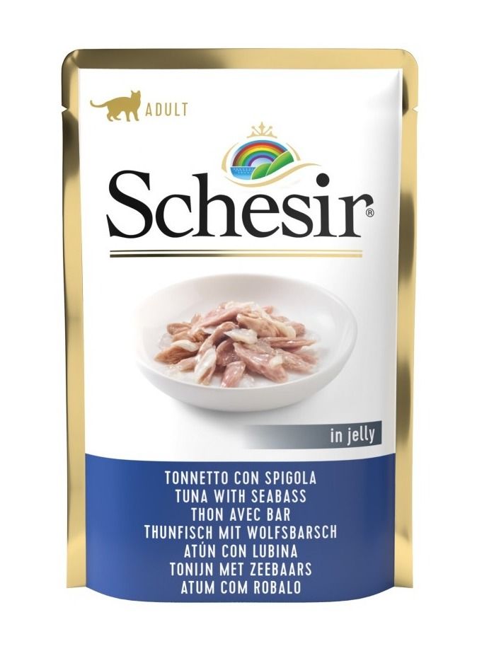 Schesir Pouch Jelly Tuna With Seabass Wet Food For Cats - Image 1