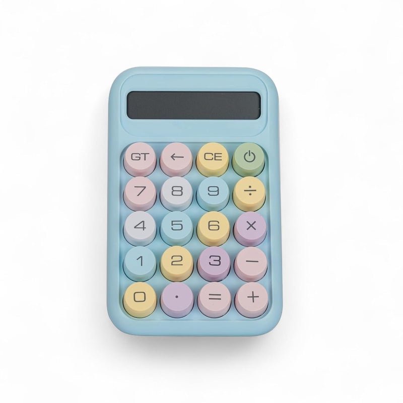 Blue Tick Bluetick Desktop Calculator - Big Buttons | 1 Year Warranty | Aesthetic Candy Color | Comfortable Touch | Handheld for Daily Uses (Blue) - Image 1
