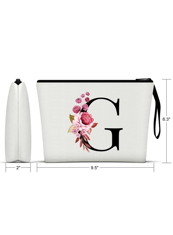 Vavabox A-Z Personalized Makeup Bag,Birthday Gifts for Women Mom,Gifts for Best Friend,Bride Bridesmaid Cosmetic bag (G) - Image 2