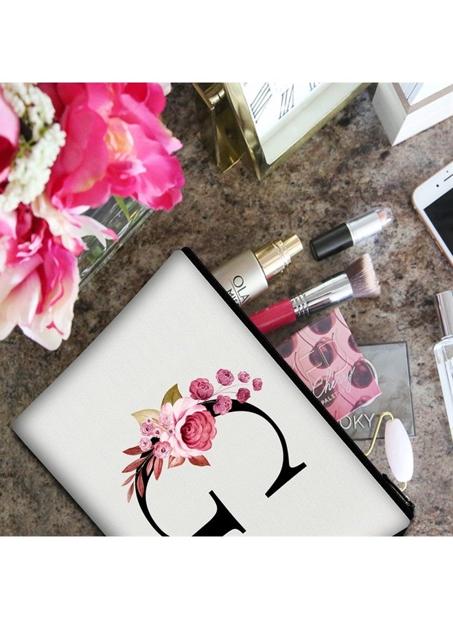 Vavabox A-Z Personalized Makeup Bag,Birthday Gifts for Women Mom,Gifts for Best Friend,Bride Bridesmaid Cosmetic bag (G) - Image 3
