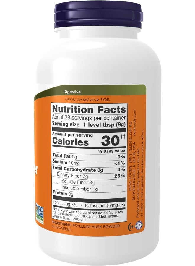 Now Foods Psyllium Non-Organic Husk Powder, 340 gm - Image 2