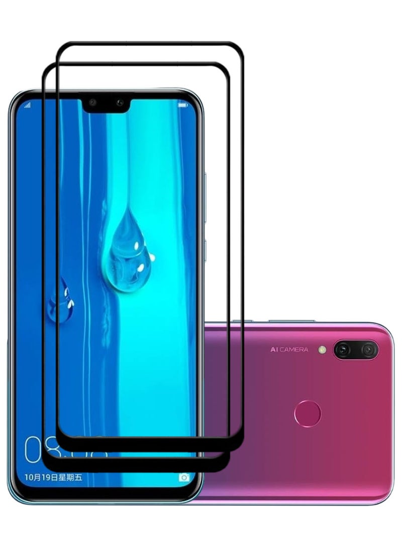 ACLIX 2 Pieces Antistatic ESD Dustproof Premium Quality High Definition Tempered Glass Screen Protector Designed For Huawei Y9 (2019) - Image 1
