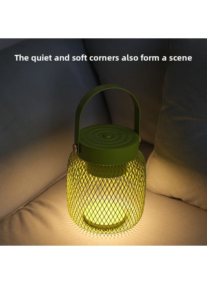 Nordic Portable Wireless Charging Table Lamp Touch Sensor Mini Wall Hanging Multi-functional Creative Night Light Cross-border-Light Source Power:7w-tricolor Electrodeless Dimming-Light Color:Red Basket-touch Sensor Switch