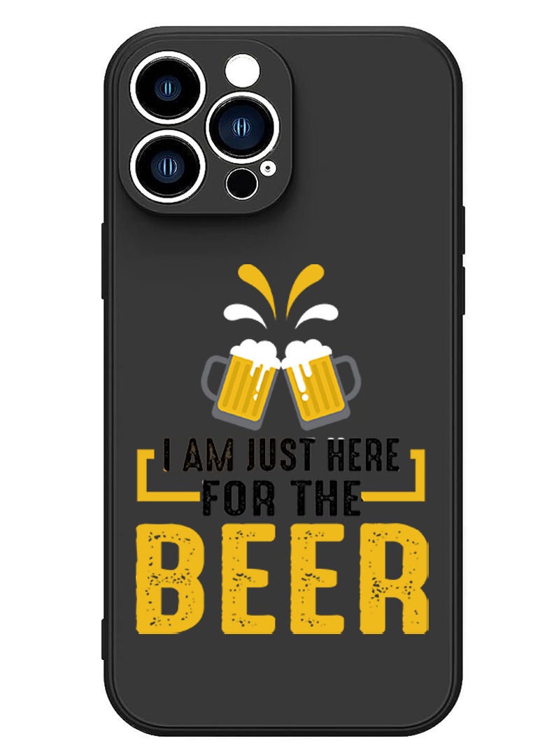 Theodor Protective Slim Fit Case Liquid Silicone Cover with Full Body Protection Anti-Scratch Shockproof Case For iPhone 12 Pro Max Black  - Here for Beer black copy - Image 1