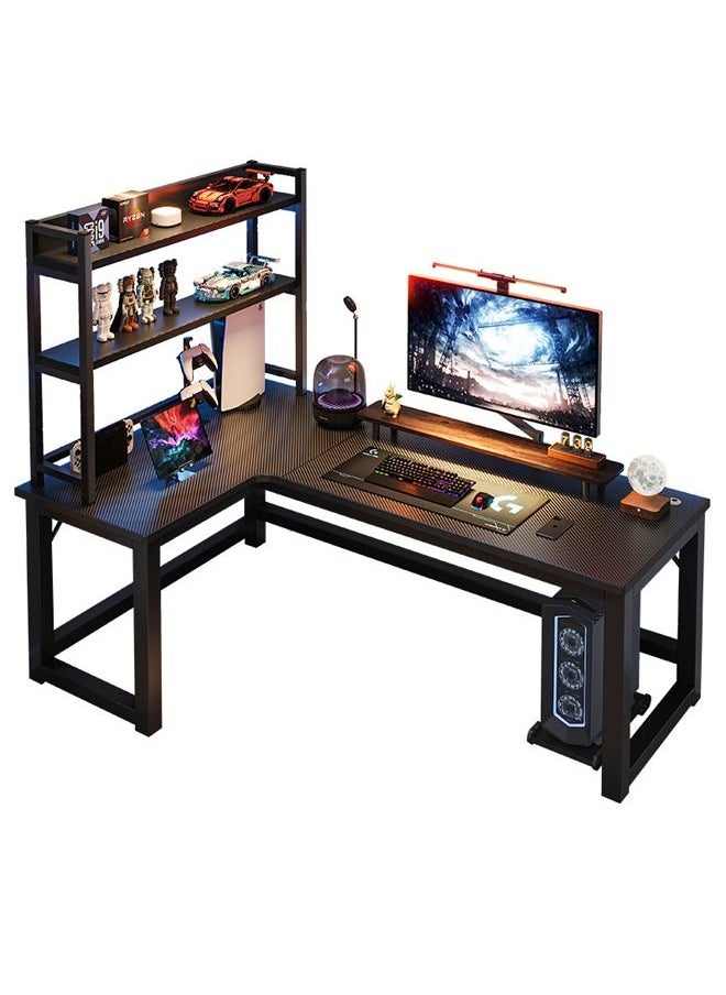 NKX - Computer and Multifunction Table Home Office Workstation with Storage Rack 120X100 cm (Left Corner) - Image 1