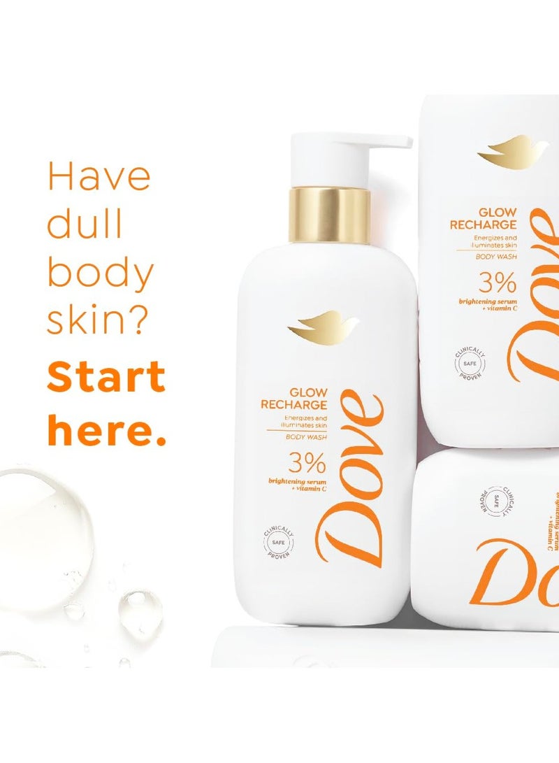 دوف سيروم غسول الجسم جلو ريتشارج سيروم للجسم | 3٪ سيروم تفتيح البشرة + فيتامين ج | ينشط البشرة ويضيئها | خالٍ من البارابين وSLS | 300 مل - Image 2