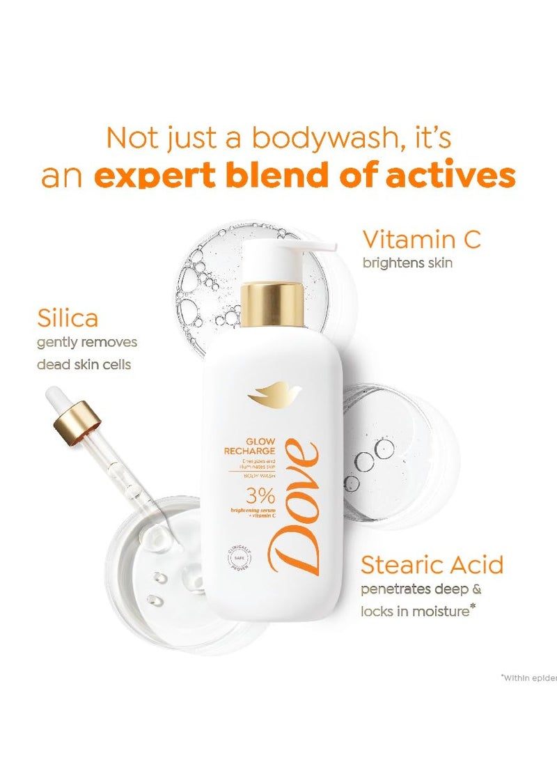دوف سيروم غسول الجسم جلو ريتشارج سيروم للجسم | 3٪ سيروم تفتيح البشرة + فيتامين ج | ينشط البشرة ويضيئها | خالٍ من البارابين وSLS | 300 مل - Image 4