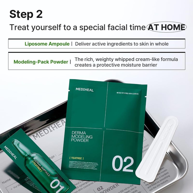 Mediheal Derma Modeling Pack (Teatree) - Rapid Cooling For Soothing Skin - Easy DIY Home Spa Kits, Hydrating Icy Jelly Mask For Skin Refreshment - Image 5