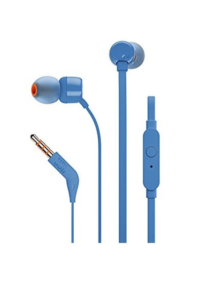 UBL Tune T110 Wired In Ear Headphones Blue - Image 1