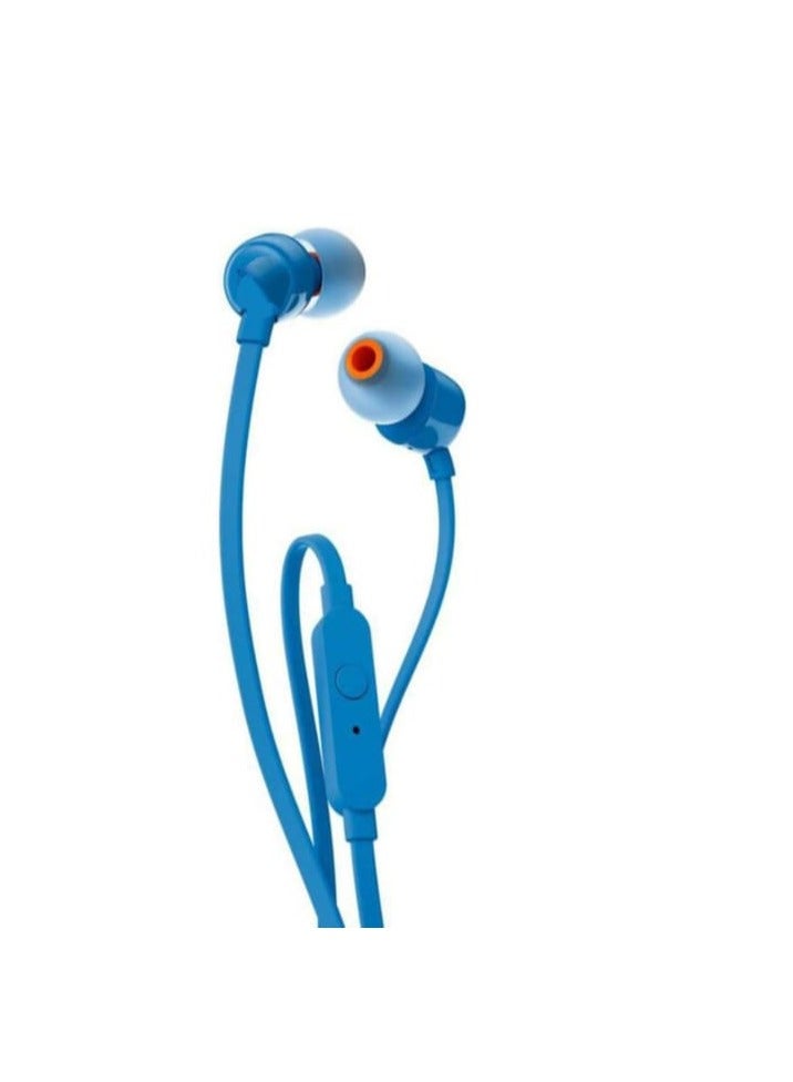 UBL Tune T110 Wired In Ear Headphones Blue - Image 2