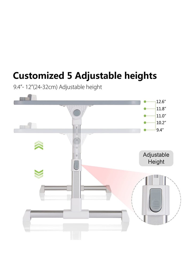 Laptop Desk for Bed, Lap Desks Bed Trays for Eating Writing, Adjustable Computer Laptop Stand, Foldable Lap Table in Sofa and Couch