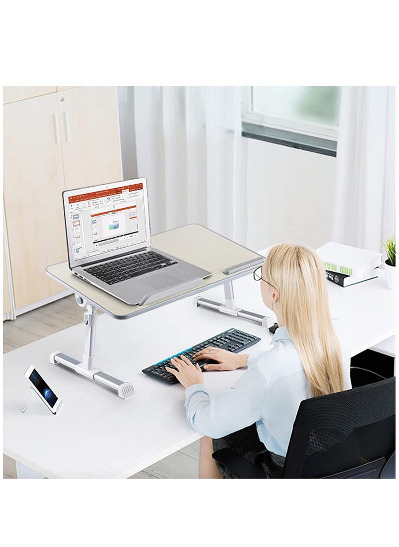 Laptop Desk for Bed, Lap Desks Bed Trays for Eating Writing, Adjustable Computer Laptop Stand, Foldable Lap Table in Sofa and Couch