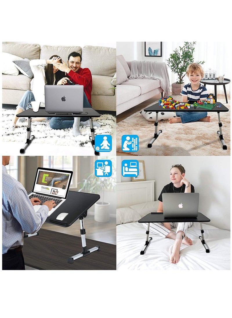 Laptop Desk for Bed, Lap Desks Bed Trays for Eating Writing, Adjustable Computer Laptop Stand, Foldable Lap Table in Sofa and Couch