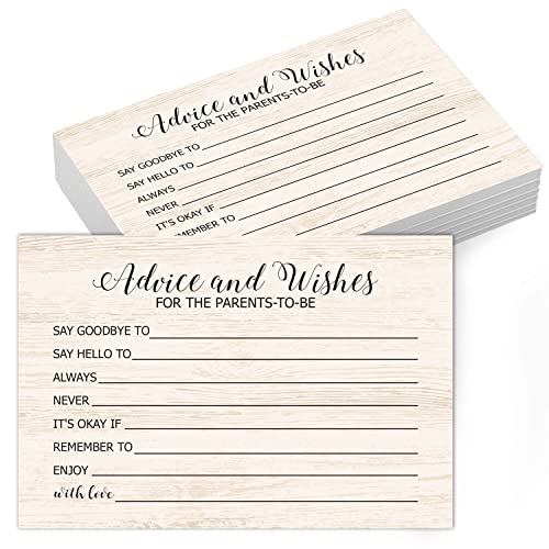 TENTADO Advice and Wishes for The Mom-to-Be, Baby Advice Cards for New Mom, Perfect for Baby Shower, Baby Shower Game Activities Ideas, New Mom Gifts, Pack of 50, 4x6 Inch - Image 1