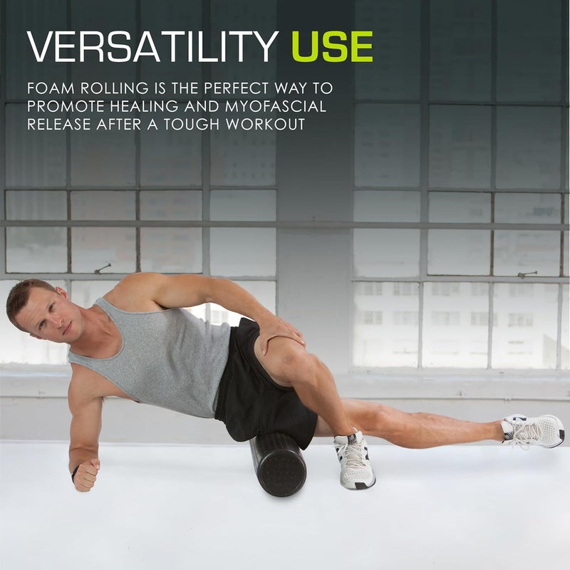 ProSourceFit High Density Foam Rollers Long, Firm Full Body Athletic Massage Tool for Back Stretching, Yoga, Pilates, Post Workout Muscle Recuperation - Image 5