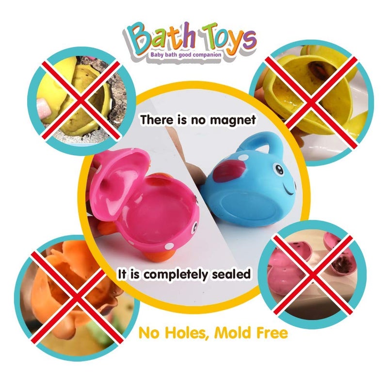 Dwi Dowellin Bath Toys Fishing Games Swimming Whales Bath Time Bathtub Toy for Toddlers Baby Kids Infant Fish Set Age 18months and up - Image 2