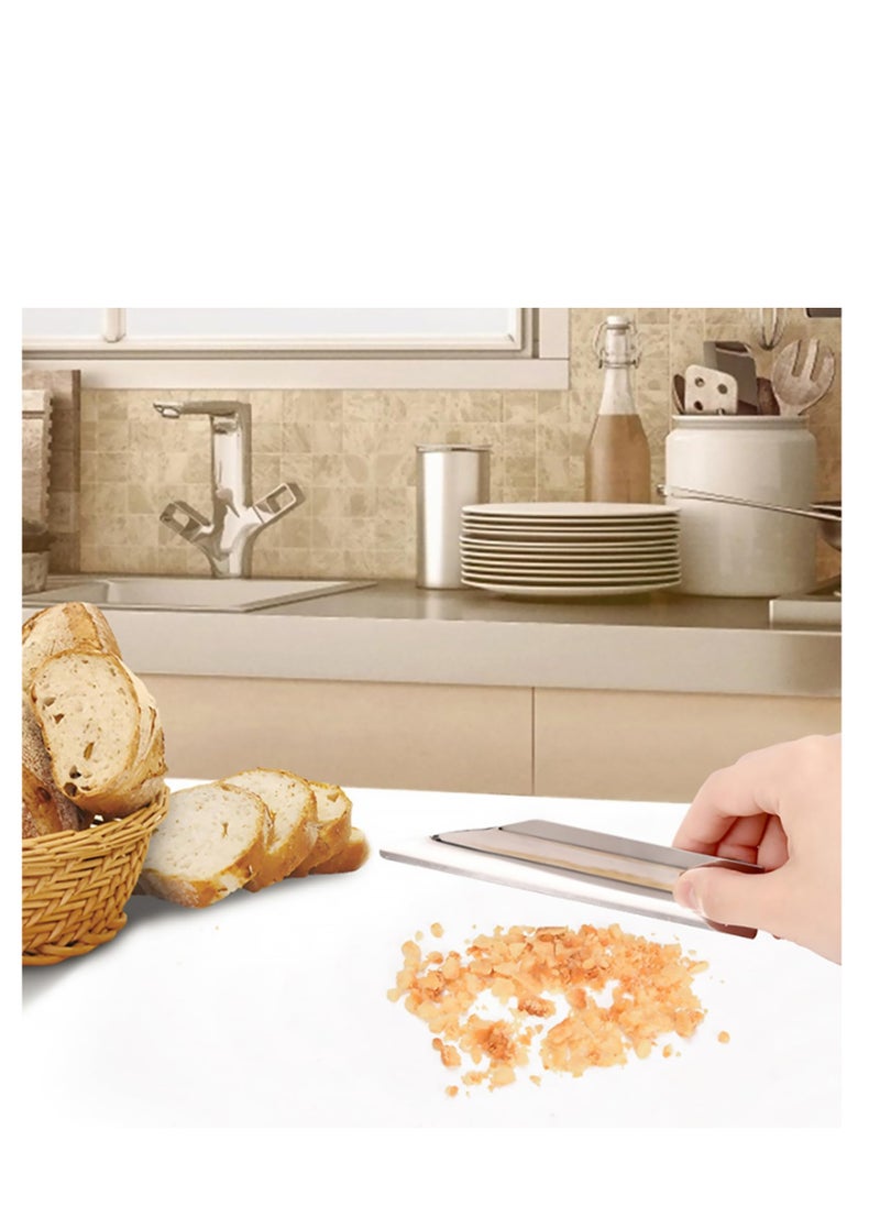 2pcs Table Crumb Sweeper,Crumb Sweeper for Tablecloth,Stainless Steel Crumber Tool Crumbers for Servers Waiters and Waitresses