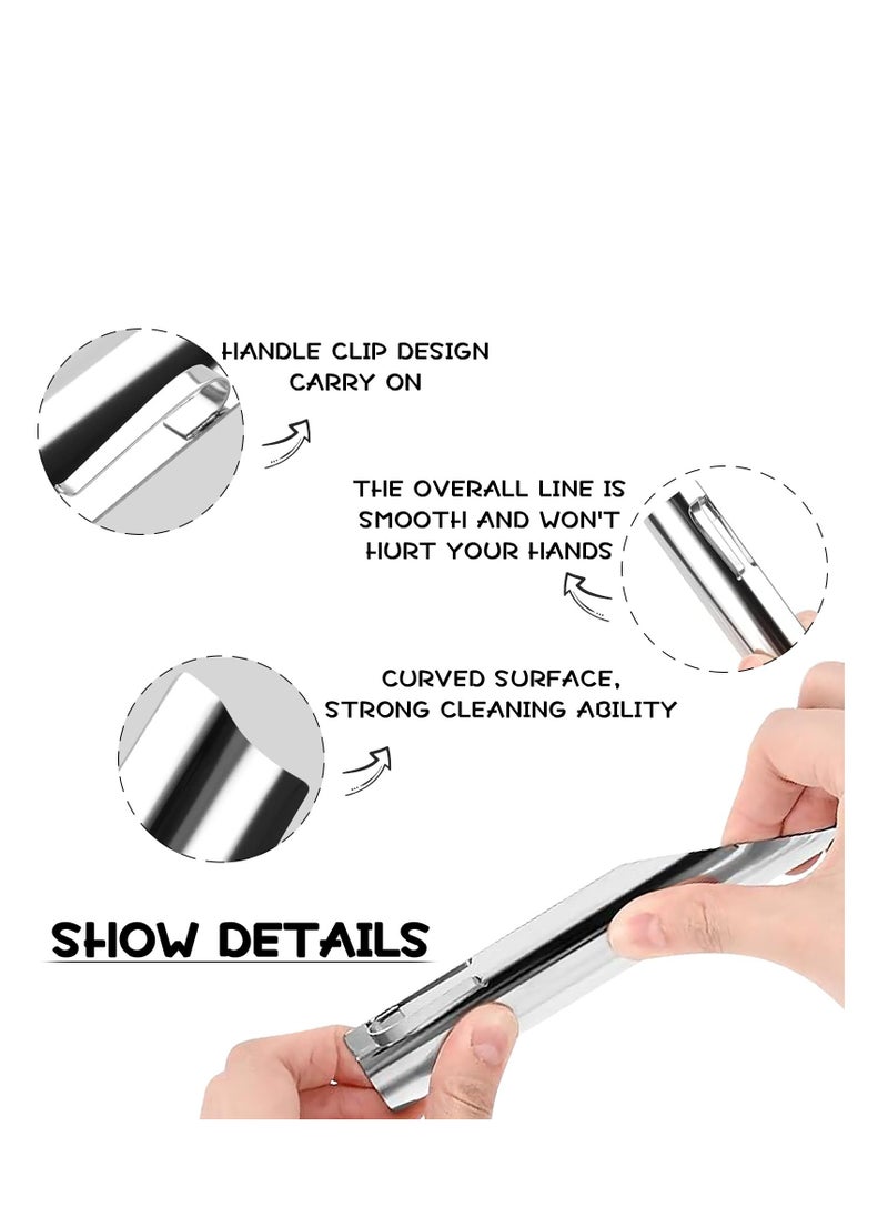 2pcs Table Crumb Sweeper,Crumb Sweeper for Tablecloth,Stainless Steel Crumber Tool Crumbers for Servers Waiters and Waitresses