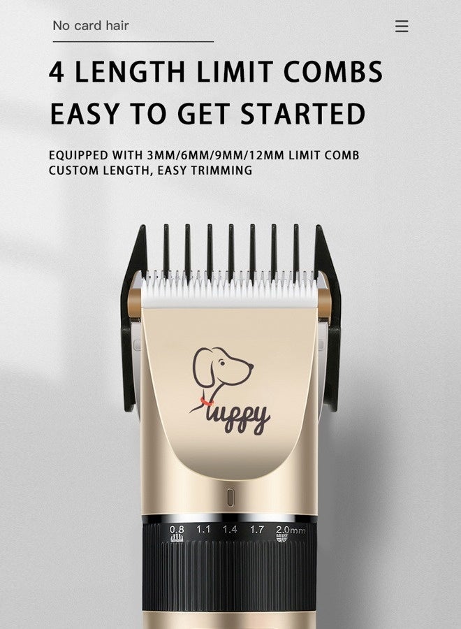 مجموعة قص شعر الكلاب، ماكينة قص منخفضة الضوضاء، كهربائية هادئة، قابلة لإعادة الشحن، بدون سلك، مجموعة من ماكينات ومقصات لتشذيب الشعر الكثيف، مناسبة للكلاب، والقطط، وحيوانات أليفة أخرى - Image 3