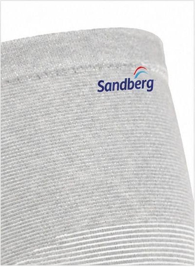Sandberg Knee Cap for Men & Women | Bamboo Knee Compression Support Sleeve | Soft Padded Stretch Fabric Knees Support for Walking, Training, Sports & General Activities | Grey | 1 Pair | Size M - Image 4