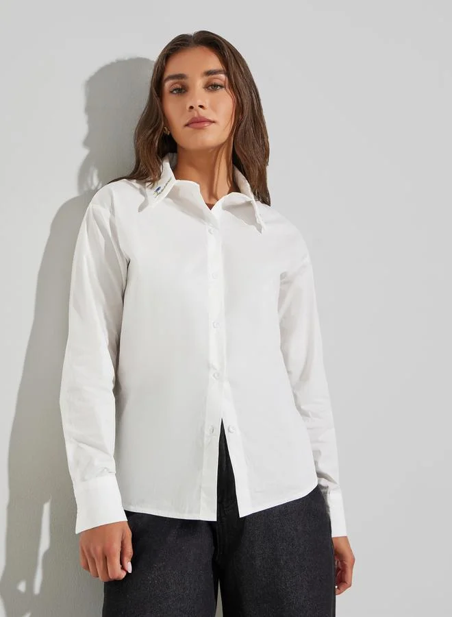 Styli White Long Sleeve Shirt