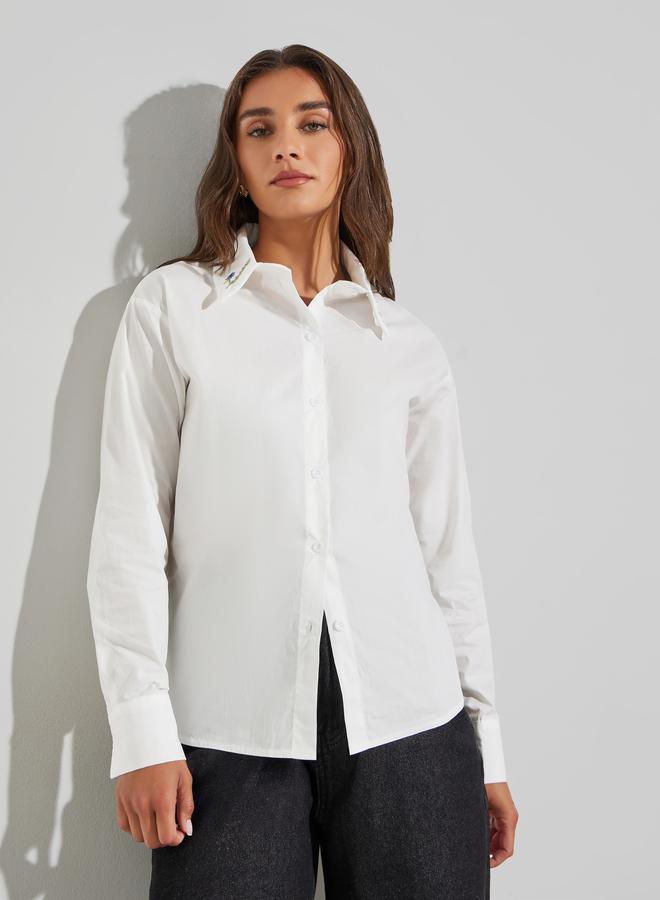 Styli White Long Sleeve Shirt - Image 1