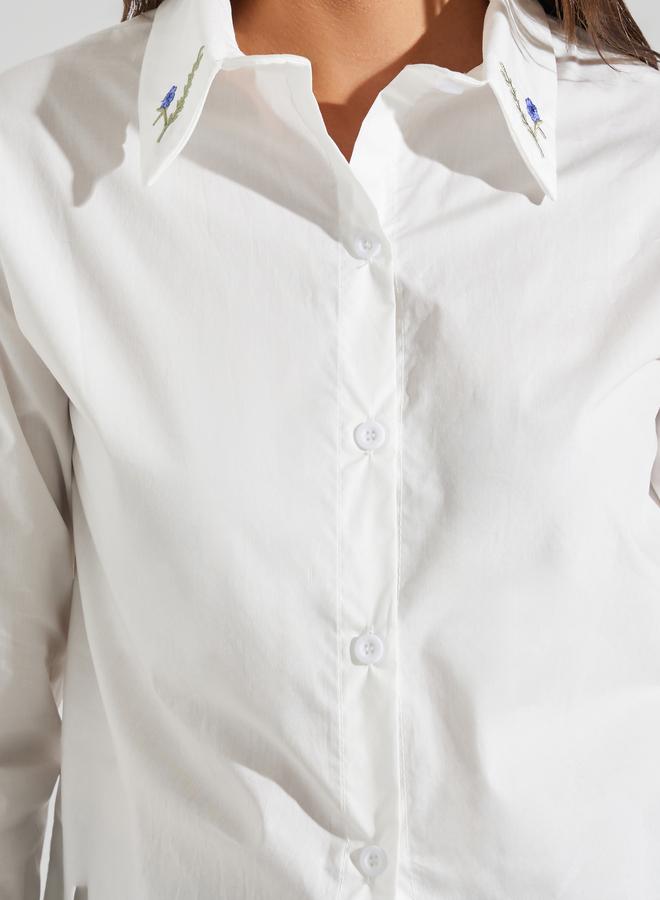 Styli White Long Sleeve Shirt - Image 3