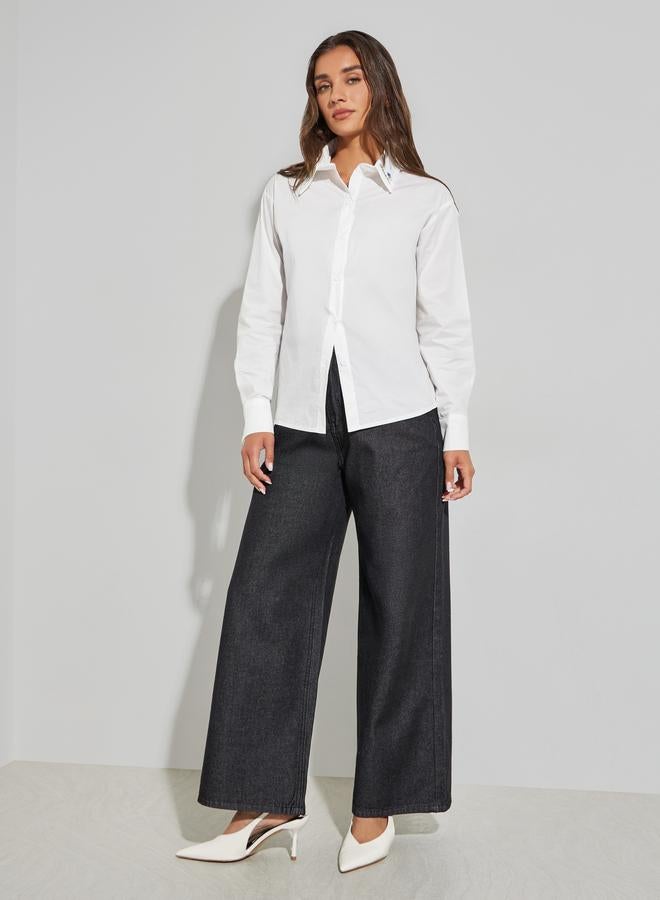 Styli White Long Sleeve Shirt - Image 2