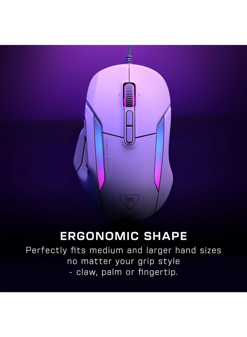 TURTLE BEACH Kone II – Wired Ergonomic RGB Gaming Mouse, 26K DPI Optical Sensor, 100M Click Life Optical Switches, 23 Customizable Inputs, 4D Scroll Wheel, Pure PTFE Glides - Image 3