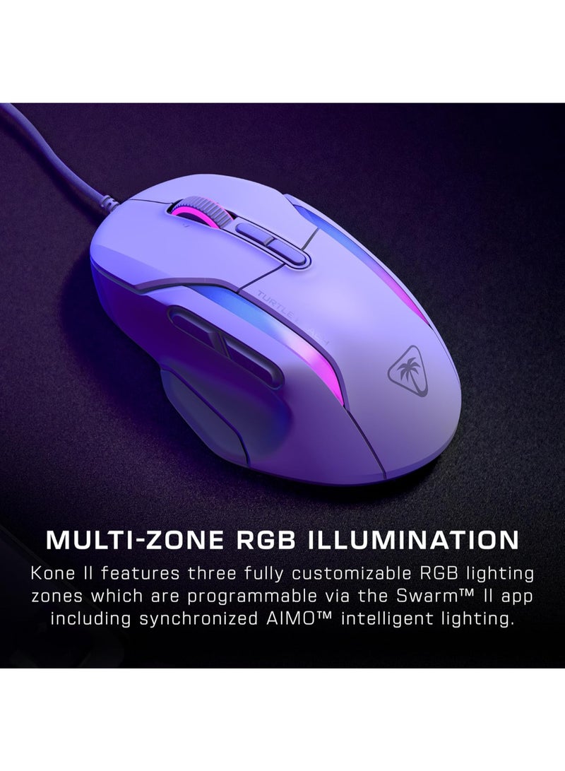 TURTLE BEACH Kone II – Wired Ergonomic RGB Gaming Mouse, 26K DPI Optical Sensor, 100M Click Life Optical Switches, 23 Customizable Inputs, 4D Scroll Wheel, Pure PTFE Glides - Image 2