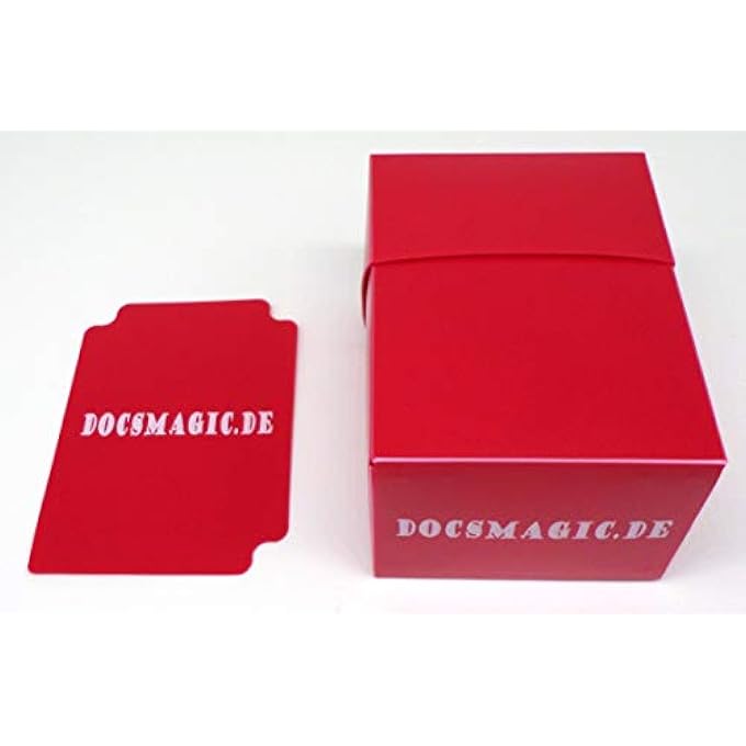 docsmagic.de .DE DECK BOX FULL + 100 DOUBLE MAT RED SLEEVES STANDARD - PKM MTG - Image 3