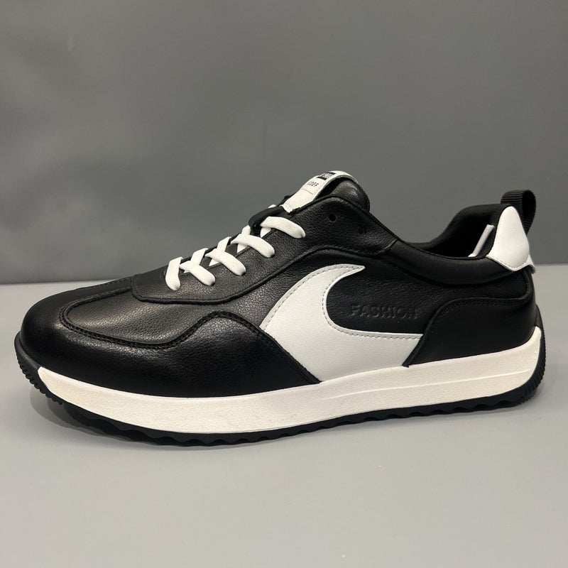 Autumn Fashion All-Match Forrest Gump Shoes Fashion Men'S Genuine Leather Casual White Shoes Color Matching Board Shoes For Boys - Image 1