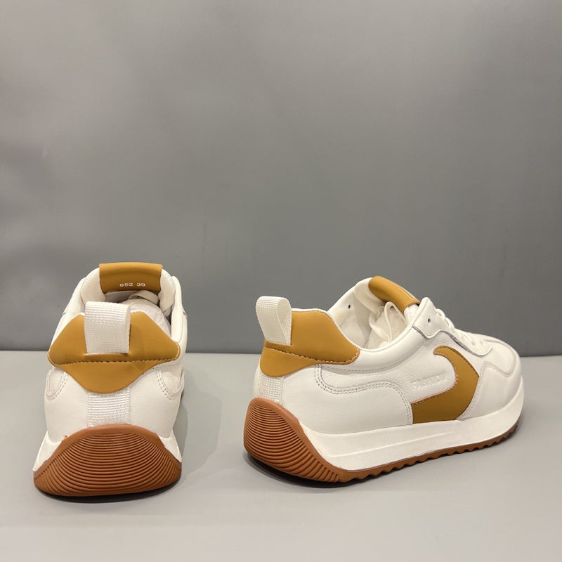 Autumn Fashion All-Match Forrest Gump Shoes Fashion Men'S Genuine Leather Casual White Shoes Color Matching Board Shoes For Boys - Image 5