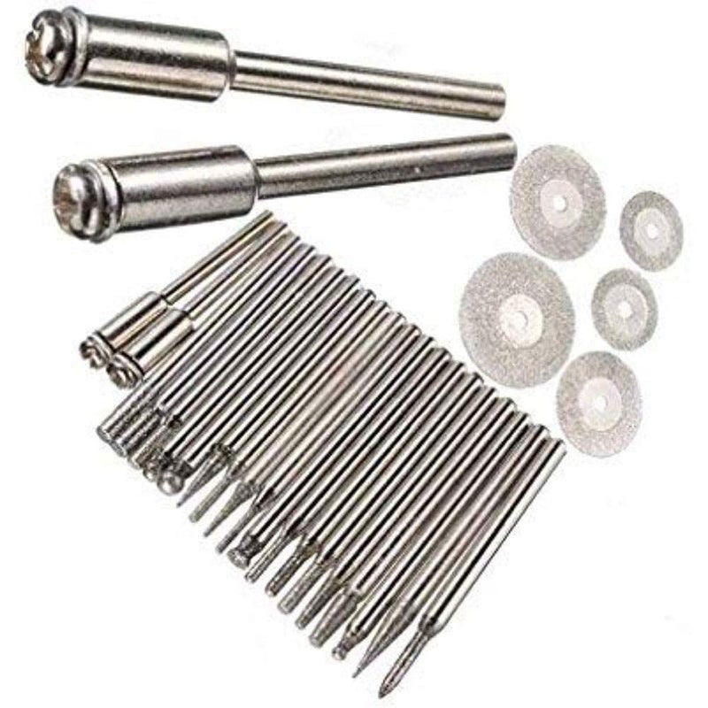 Diy Crafts CTDIYHI47734 Fits Diy Tools for Dremel Plastic Metal Combo Set of Two Items Diy Tools Diamond Burr Diamod Disc 5 Pack of 25 Multicolor - Image 1